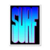 Neon Blue Surf: Word Art - Framed 2 Neon Blue Surf: Word Art - Framed -Beach House Art Neon Blue Surf Framed Print Wall Art Beach House Art 1650736488