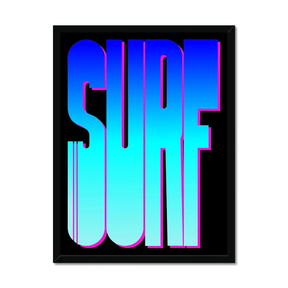 Neon Blue Surf: Word Art - Framed Neon Blue Surf: Word Art - Framed -Beach House Art Neon Blue Surf Framed Print Wall Art Beach House Art 1650736503
