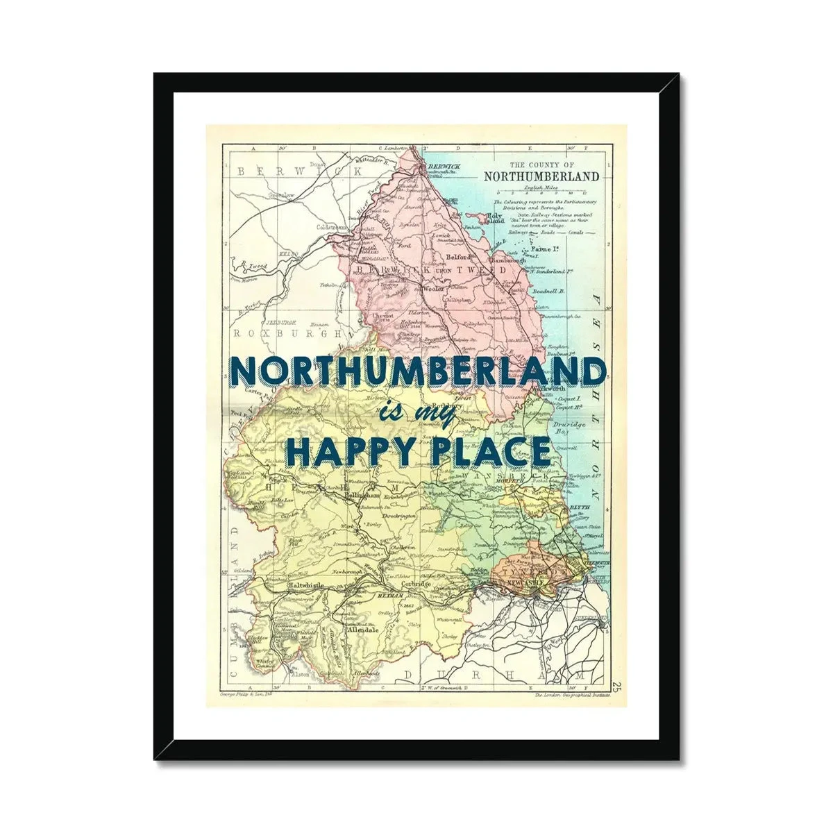 Northumberland is my Happy Place quote on Map Print of Northumberland | Map Art - Framed Northumberland Is My Happy Place Quote On Map Print Of Northumberland | Map Art - Framed -Beach House Art Northumberland is my Happy Place Map Print of Northumberland Map Art Framed Print Fine art Beach House Art 1670617946