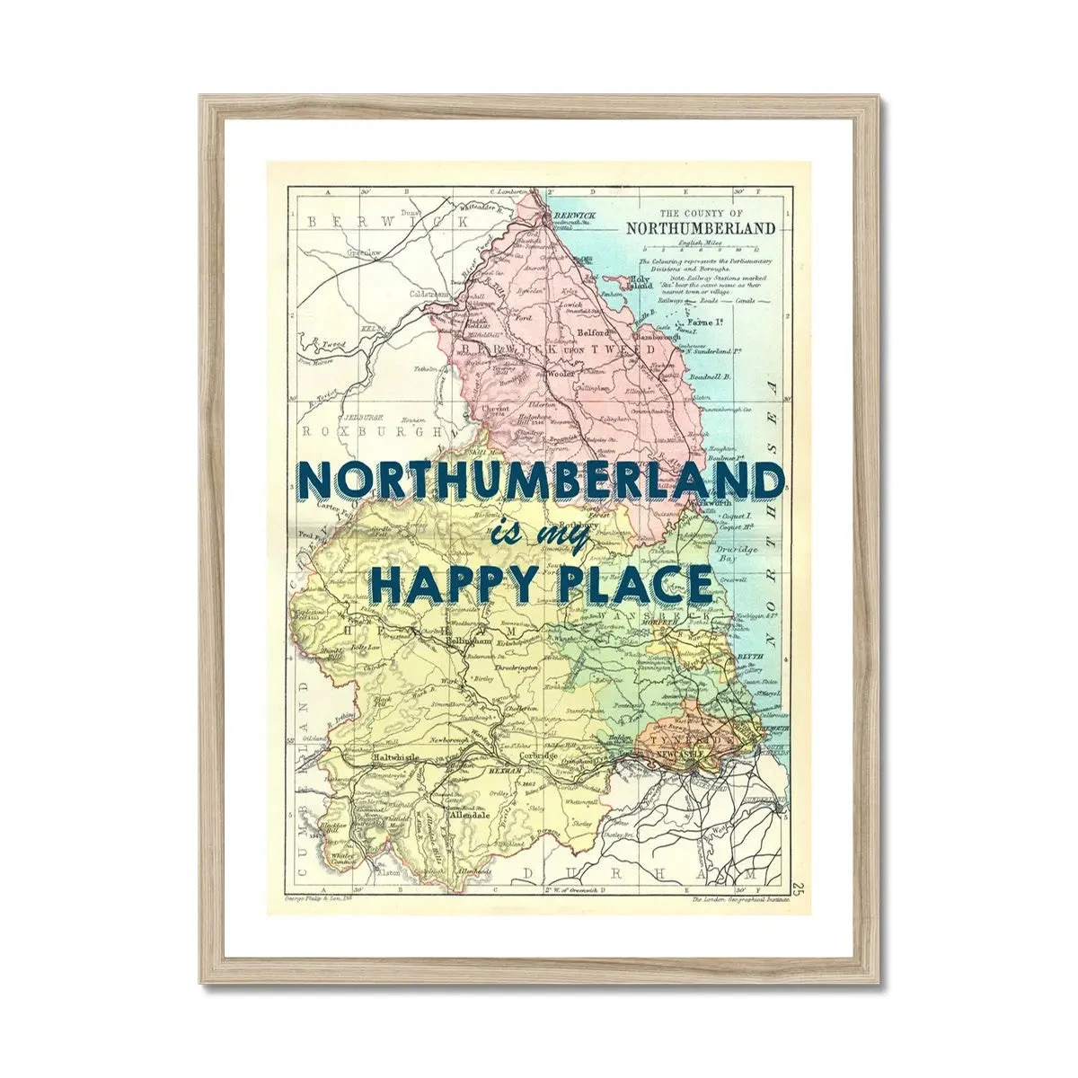 Northumberland is my Happy Place quote on Map Print of Northumberland | Map Art - Framed Northumberland Is My Happy Place Quote On Map Print Of Northumberland | Map Art - Framed -Beach House Art Northumberland is my Happy Place Map Print of Northumberland Map Art Framed Print Fine art Beach House Art 1670617954