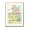 Northumberland Is Our Happy Place Quote On Map Print Of Northumberland | Map Art - Framed