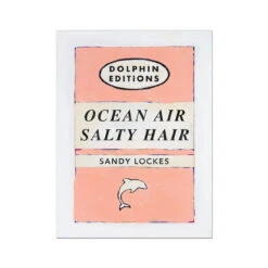 Ocean Air (Peach) Vintage Book Cover Art Print - Unframed