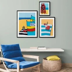 Off Duty Painting - Framed 4 Off Duty Painting - Framed -Beach House Art Off Duty Framed Print Wall Art Beach House Art 1650734493