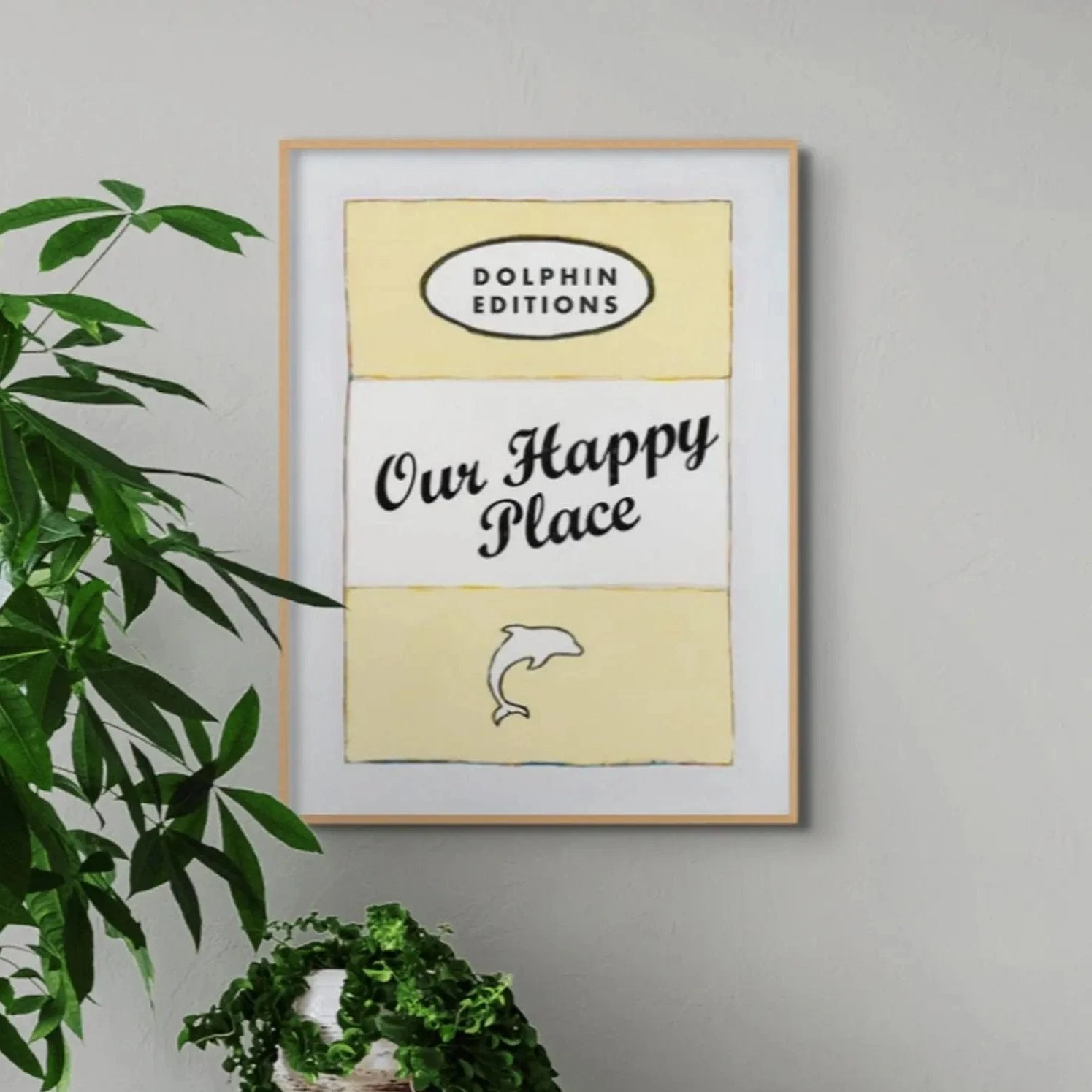 Our Happy Place quote print on vintage style book cover | Yellow - Unframed Our Happy Place Quote Print On Vintage Style Book Cover | Yellow - Unframed -Beach House Art Our Happy Place Yellow Vintage Book Cover Art Print Unframed Home Garden Decor Artwork Posters Prints Visual Artwork Beach House Art 1678701449