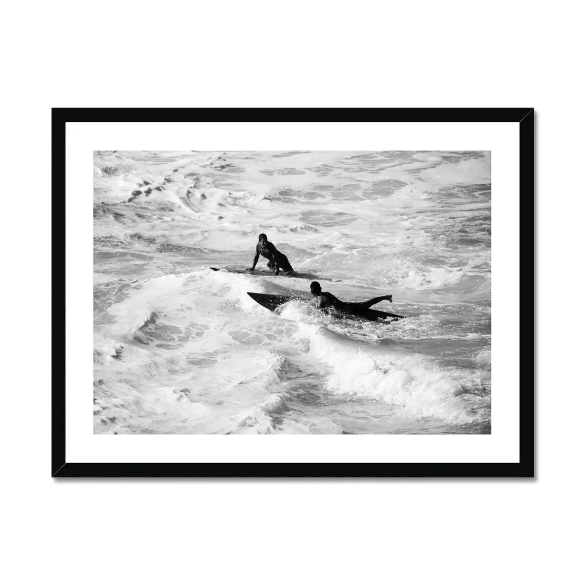 Surfer Paddling Outback Photography Print | Black & White Beach Photography - Framed Surfer Paddling Outback Photography Print | Black & White Beach Photography - Framed -Beach House Art Paddling Outback Black White Photography Framed Print Fine art Beach House Art 1663936112