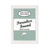 Paradise Found Quote Print On Vintage Style Book Cover In Sage Green - Unframed