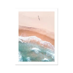 Pastel Beach Break Photography Print | Aerial Beach Photography - Unframed