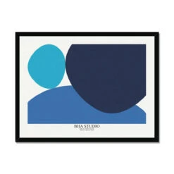 Pebble Stack No 4 (Blue Abstract Wall Art) - Framed 6 Pebble Stack No 4 (Blue Abstract Wall Art) - Framed -Beach House Art Pebble Stack No 4 Framed Print Wall Art Beach House Art 1650733857
