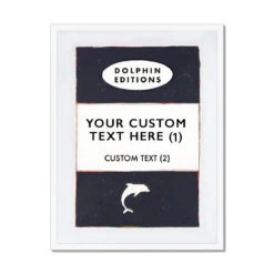 Your Personalised Quote On Vintage Style Book Cover Print | Custom Print | Black - Framed 4 Your Personalised Quote On Vintage Style Book Cover Print | Custom Print | Black - Framed -Beach House Art Personalised Book Cover Art Custom Book Print Black Framed Print Fine art Beach House Art 1668857205