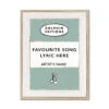 Your Custom Song Lyric On Vintage Style Book Cover Print | Custom Song Lyric Print | Sage Green - Framed 2 Your Custom Song Lyric On Vintage Style Book Cover Print | Custom Song Lyric Print | Sage Green - Framed -Beach House Art Personalised Book Cover Art Custom Song Lyric Print Sage Green Framed Print Fine art Beach House Art 1668855791