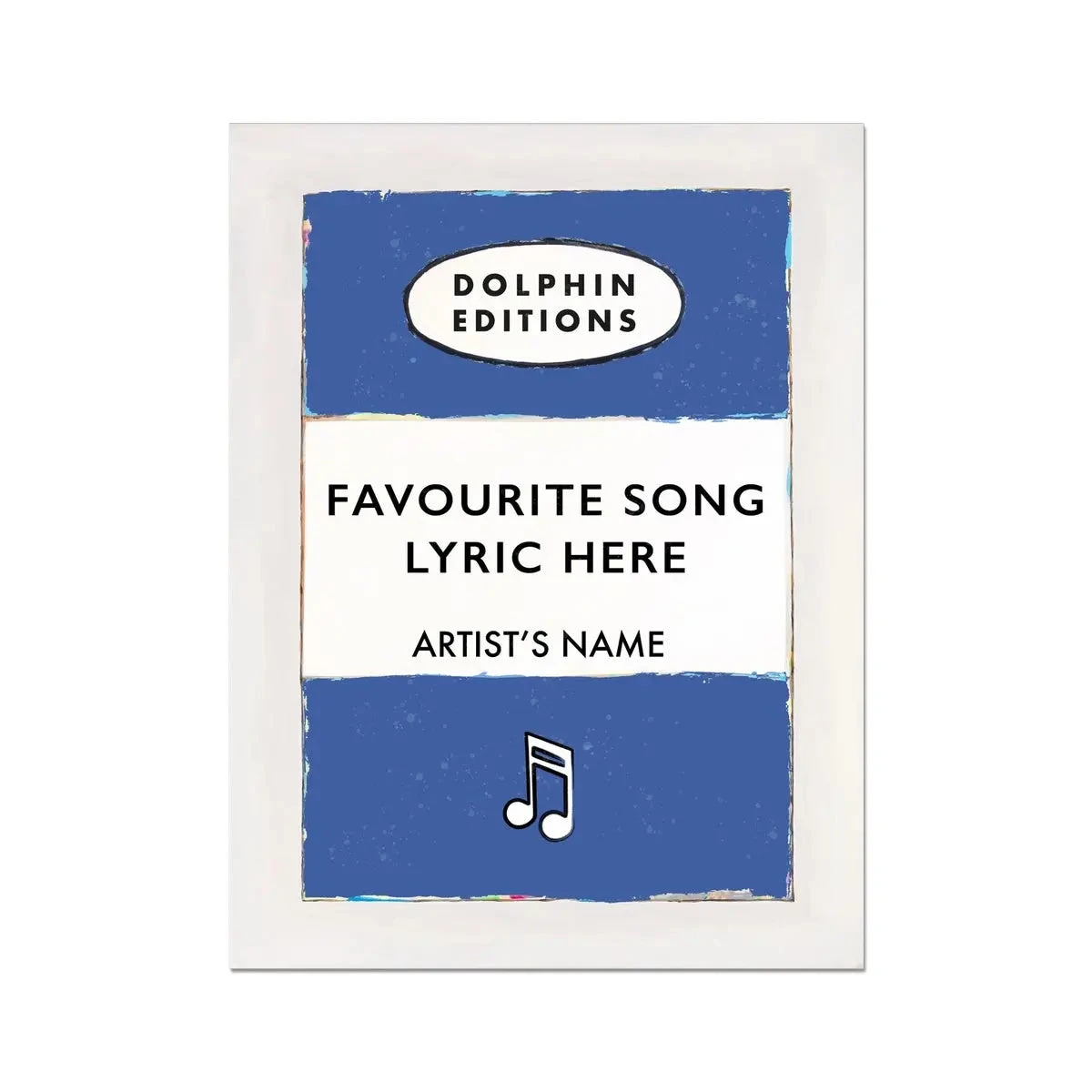 Your Custom Song Lyric on Vintage Style Book Cover Print | Custom Song Lyric Print | Sailor Blue - No Frame Your Custom Song Lyric On Vintage Style Book Cover Print | Custom Song Lyric Print | Sailor Blue - No Frame -Beach House Art Personalised Book Cover Art Custom Song Lyric Print Sailor Blue Fine Art Print Fine art Beach House Art 1668855828