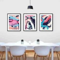 Poulpe | Graphic Fish Art Print | Kitchen Wall Art - Unframed Print -Beach House Art Poulpe Unframed Print Wall Art Beach House Art 1650733538