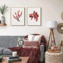 Watercolour Seaweed Print | Sea Oak Seaweed Painting - Unframed 6 Watercolour Seaweed Print | Sea Oak Seaweed Painting - Unframed -Beach House Art Red Seaweed Print Wall Art Sea Oak Unframed Home Garden Decor Artwork Posters Prints Visual Artwork Beach House Art 1680112144