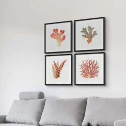 Reef Coral Print No 2 | Vintage Coral Art Print - Unframed -Beach House Art ReefCoralx4.1 379d0403 0e06 4be1 a0e6 f726fce912b2