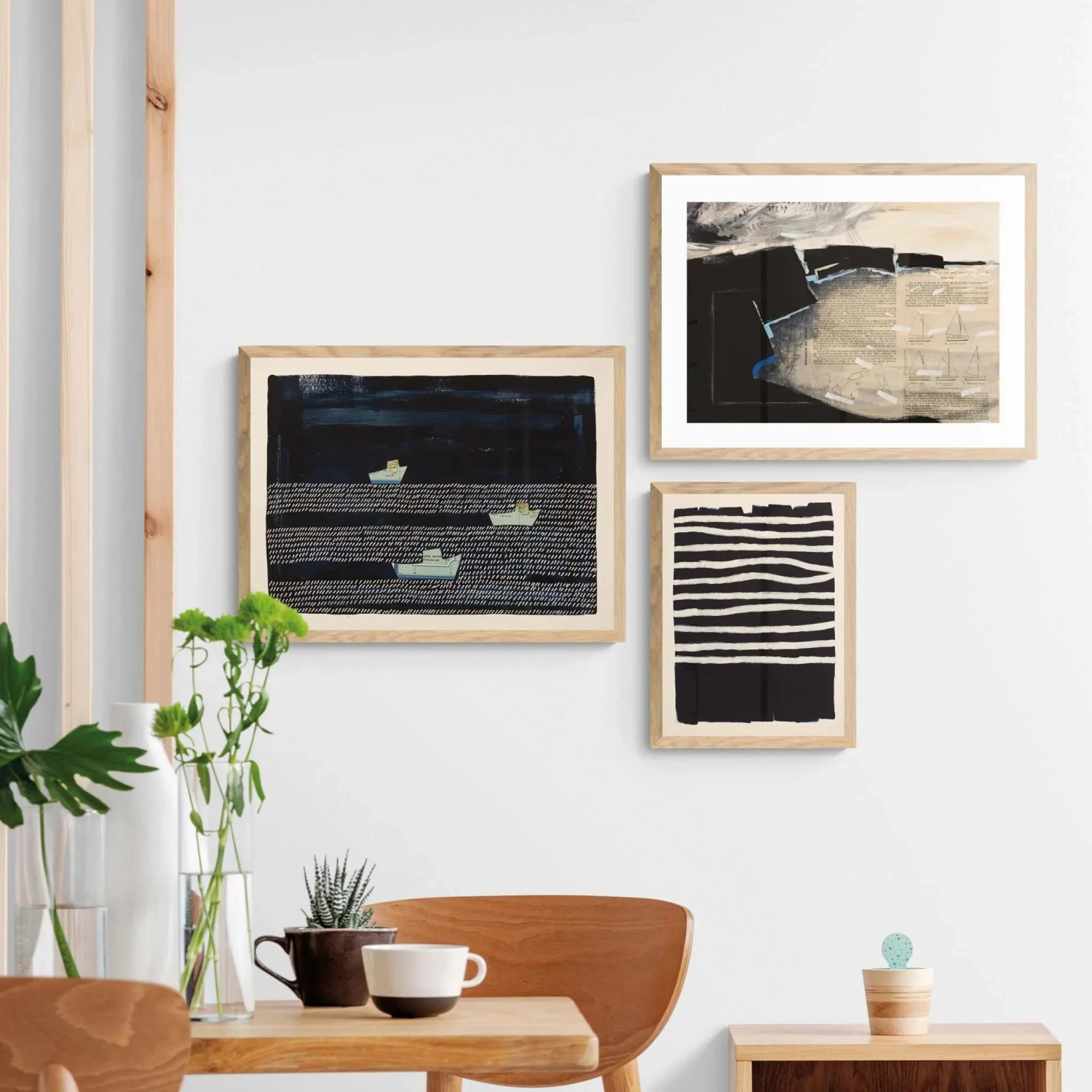 Sailing Bay: Modern Coastal Art - Unframed Sailing Bay: Modern Coastal Art - Unframed -Beach House Art Sailing Bay Unframed Print Wall Art Beach House Art 1650736386