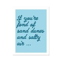 Salty Air (Sky Blue) Typography Art Print - Unframed