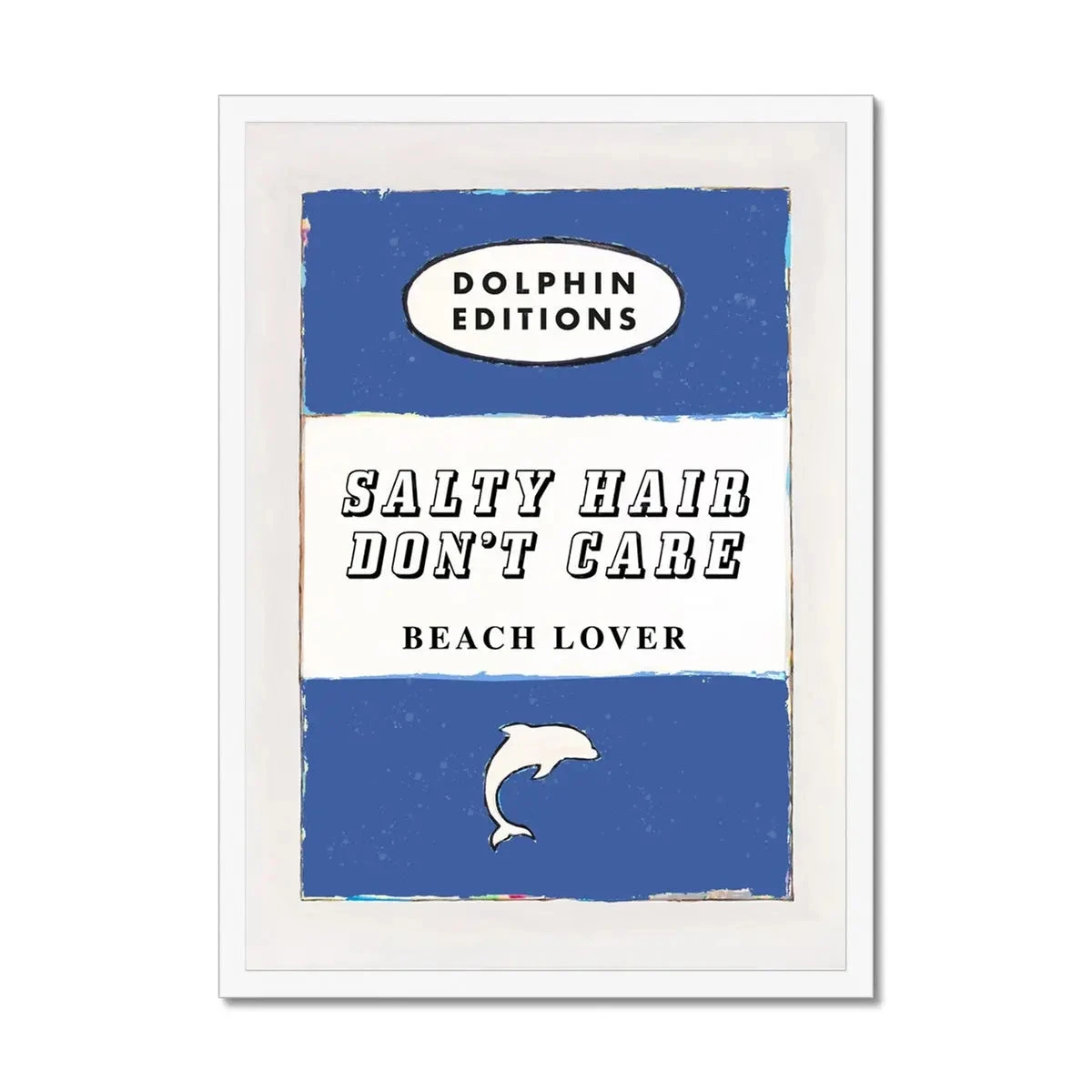 Salty Hairquote Print On Vintage Style Book Cover In Blue - Framed -Beach House Art Salty Hair Sailor Blue Vintage Book Cover Art Print Framed Print Fine art Beach House Art 1678298794 3138ef72 a839 4c4e 811a e5844a9496ed