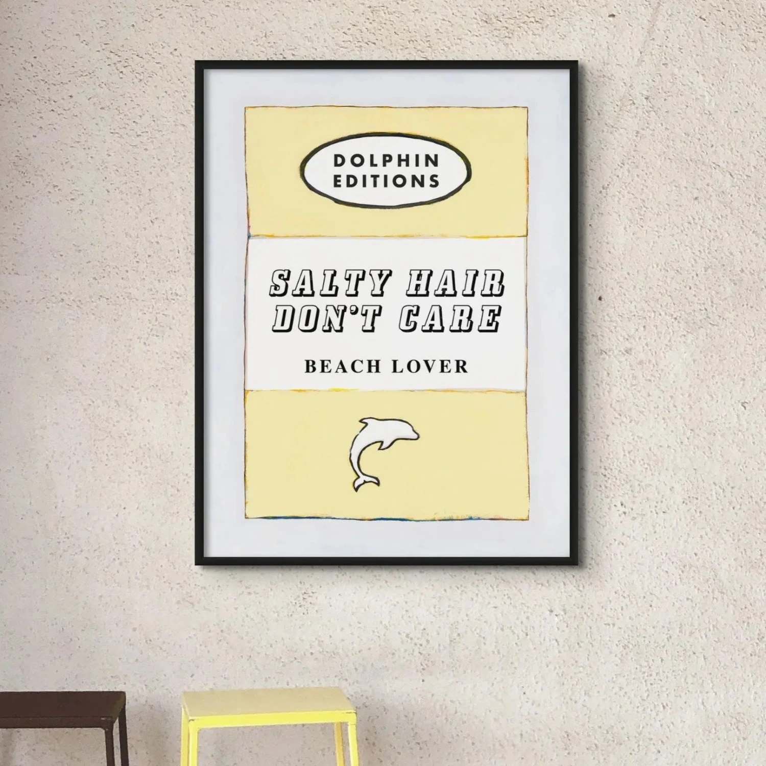Salty Hair Quote Print On Vintage Style Book Cover In Yellow - Unframed -Beach House Art Salty Hair Yellow Vintage Book Cover Art Print Unframed Home Garden Decor Artwork Posters Prints Visual Artwork Beach House Art 1678524557 ece0d065 9922 4722 82e6 bee6b0defe9a