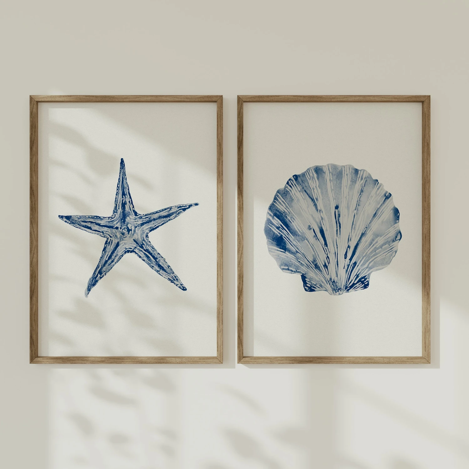 Watercolour Shell Art | Blue Art Starfish Print - Unframed Watercolour Shell Art | Blue Art Starfish Print - Unframed -Beach House Art Scallop starfish 91e2d963 19b6 44b5 be43 bfeef8c16734