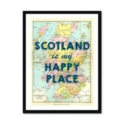 Scotland Is My Happy Place (Scotland Map) Vintage Map Art - Framed 4 Scotland Is My Happy Place (Scotland Map) Vintage Map Art - Framed -Beach House Art Scotland is my Happy Place Scotland Map Framed Wall Art Beach House Art 1650738772