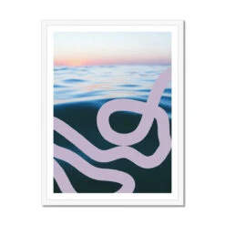 Sea Snake (Coral) - Framed Print -Beach House Art Sea Snake Coral Framed Print Wall Art Beach House Art 1650732819