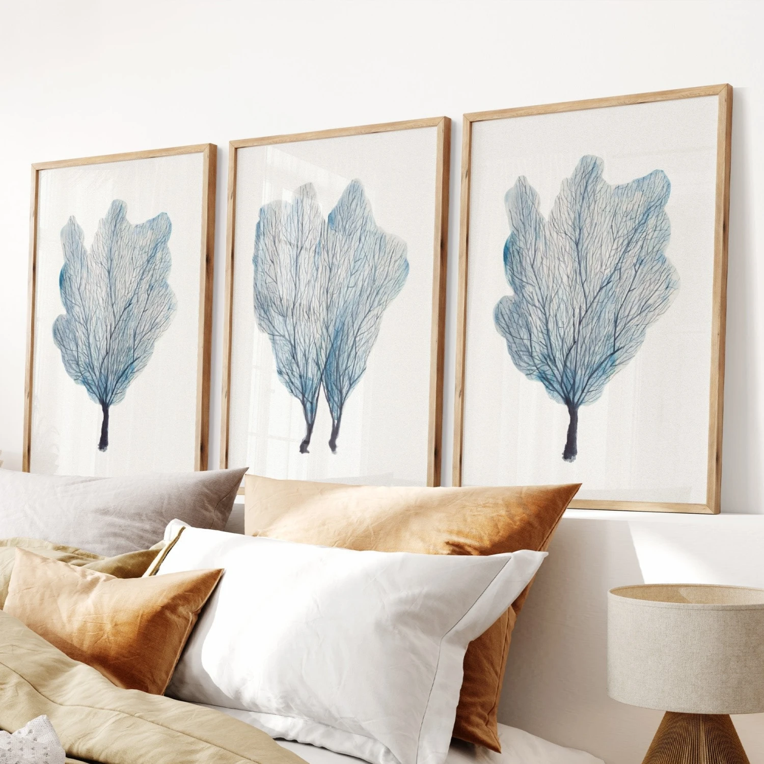 Sea Fan Watercolour Coral Painting | Coral Art | No 2 - Unframed Sea Fan Watercolour Coral Painting | Coral Art | No 2 - Unframed -Beach House Art Sea Fan Set 2 1