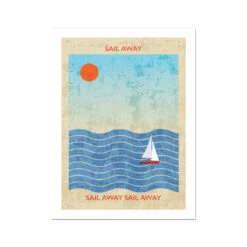 Splash Sail Away Print | Contemporary Wall Art - Unframed