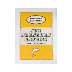 Sun Drenched Dreams Quote On Vintage Style Book Print- Unframed