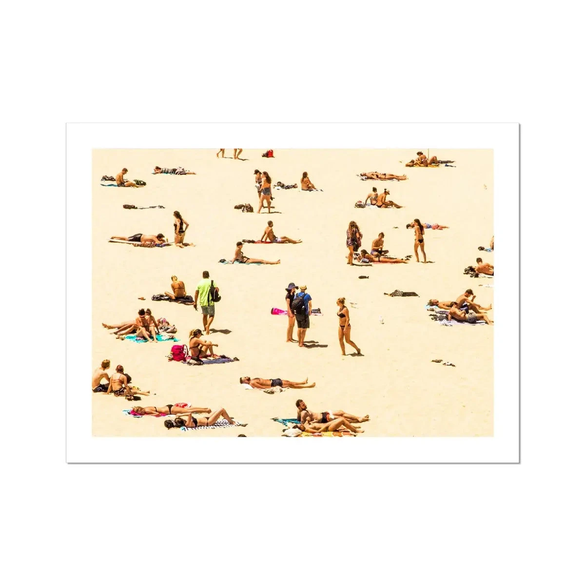 Sunbathers Aerial Beach Photography Print - Unframed Sunbathers Aerial Beach Photography Print - Unframed -Beach House Art Sunbathers Photography Fine Art Print Fine art Beach House Art 1659372560