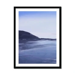 Sunrise Across The Bay Print | Beach Painting - Framed