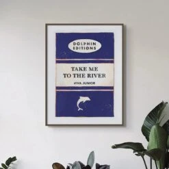 Take Me To The River (Vintage Book Art) - Unframed -Beach House Art Take Me To The River Vintage Book Art Unframed Wall Art Beach House Art 1652528751