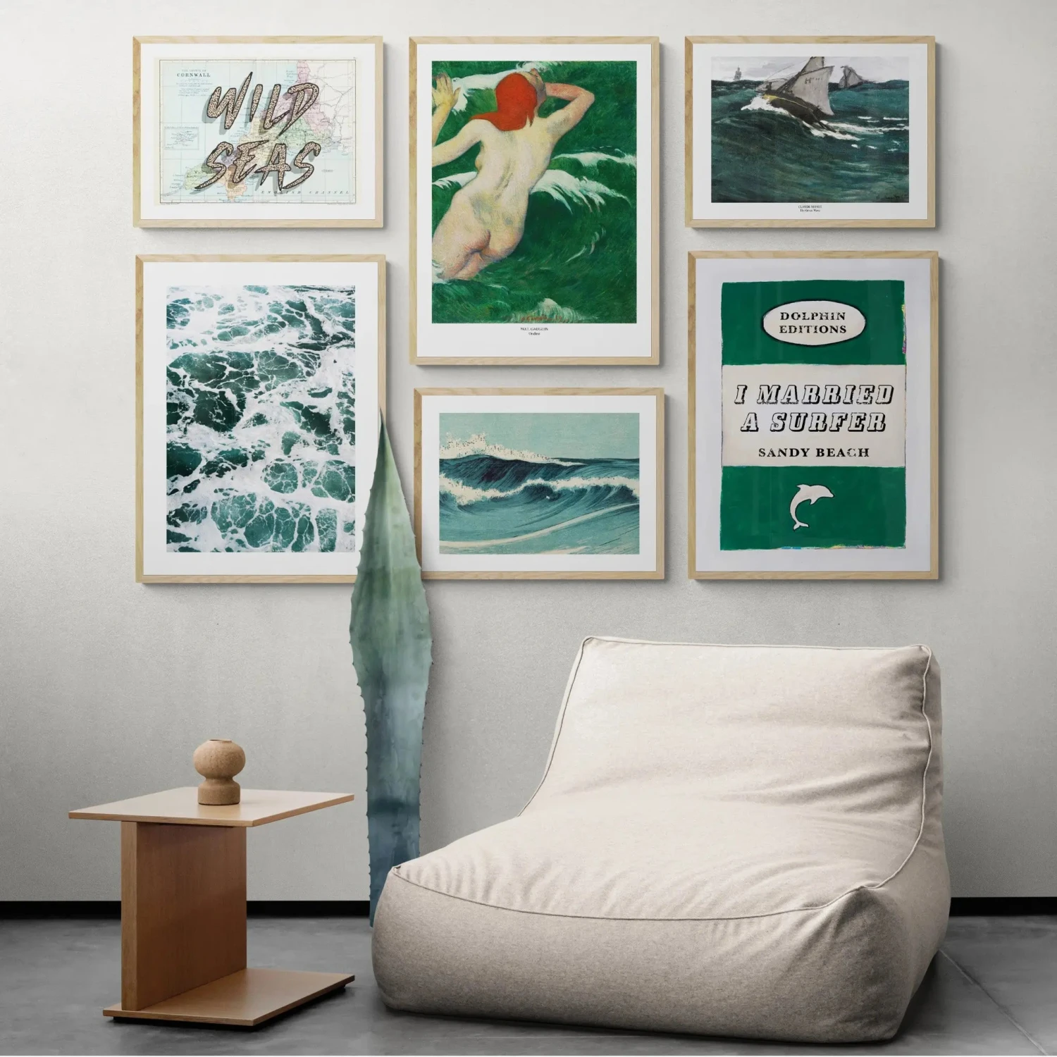 The Green Wave (Monet) - Unframed Print The Green Wave (Monet) - Unframed Print -Beach House Art The Green Wave Monet Unframed Print Wall Art Beach House Art 1650733363