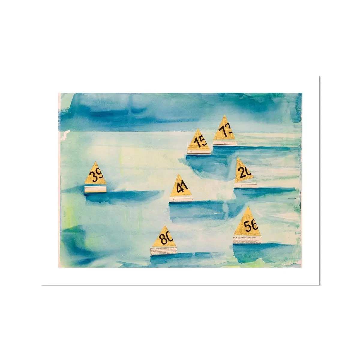 The Regatta Watercolour Print | Modern Coastal Art - Unframed The Regatta Watercolour Print | Modern Coastal Art - Unframed -Beach House Art The Regatta Unframed Print Wall Art Beach House Art 1650736237
