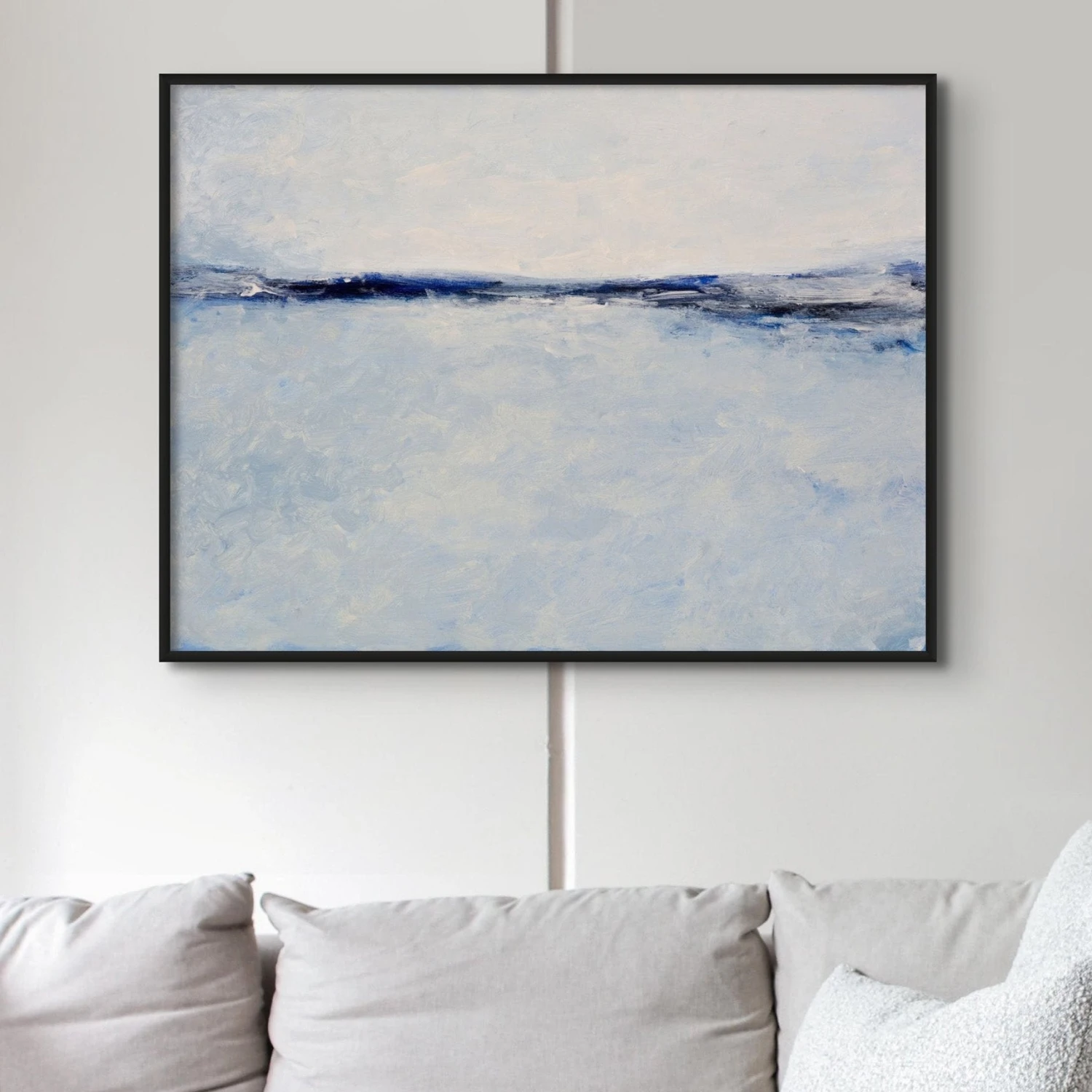 Tide Beach Painting | Navy Blue | Abstract Sea Painting - Unframed Tide Beach Painting | Navy Blue | Abstract Sea Painting - Unframed -Beach House Art TideBeachBlueSQ