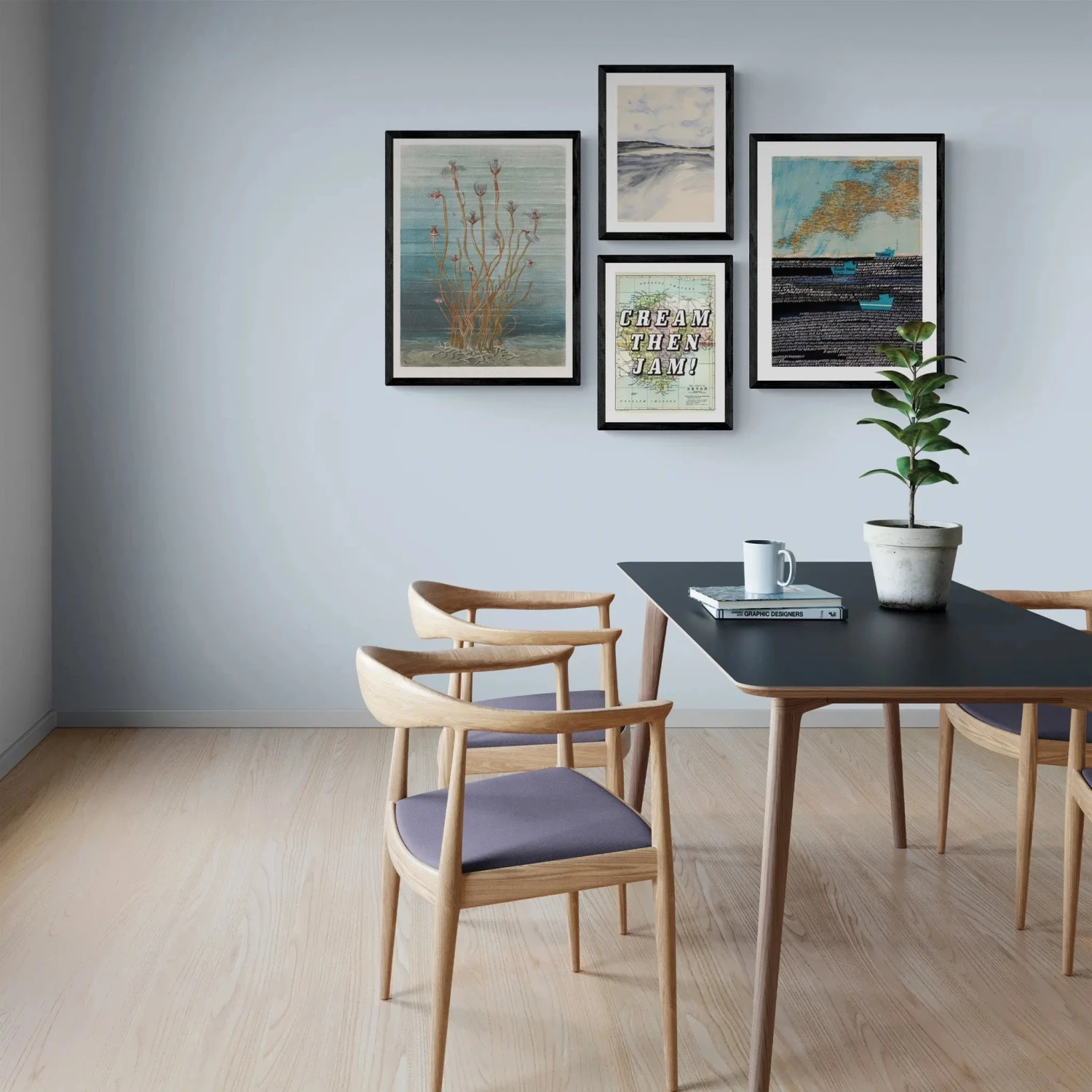 Vintage Marine Botanical - Unframed Print Vintage Marine Botanical - Unframed Print -Beach House Art Vintage Marine Botanical Unframed Print Wall Art Beach House Art 1650736683