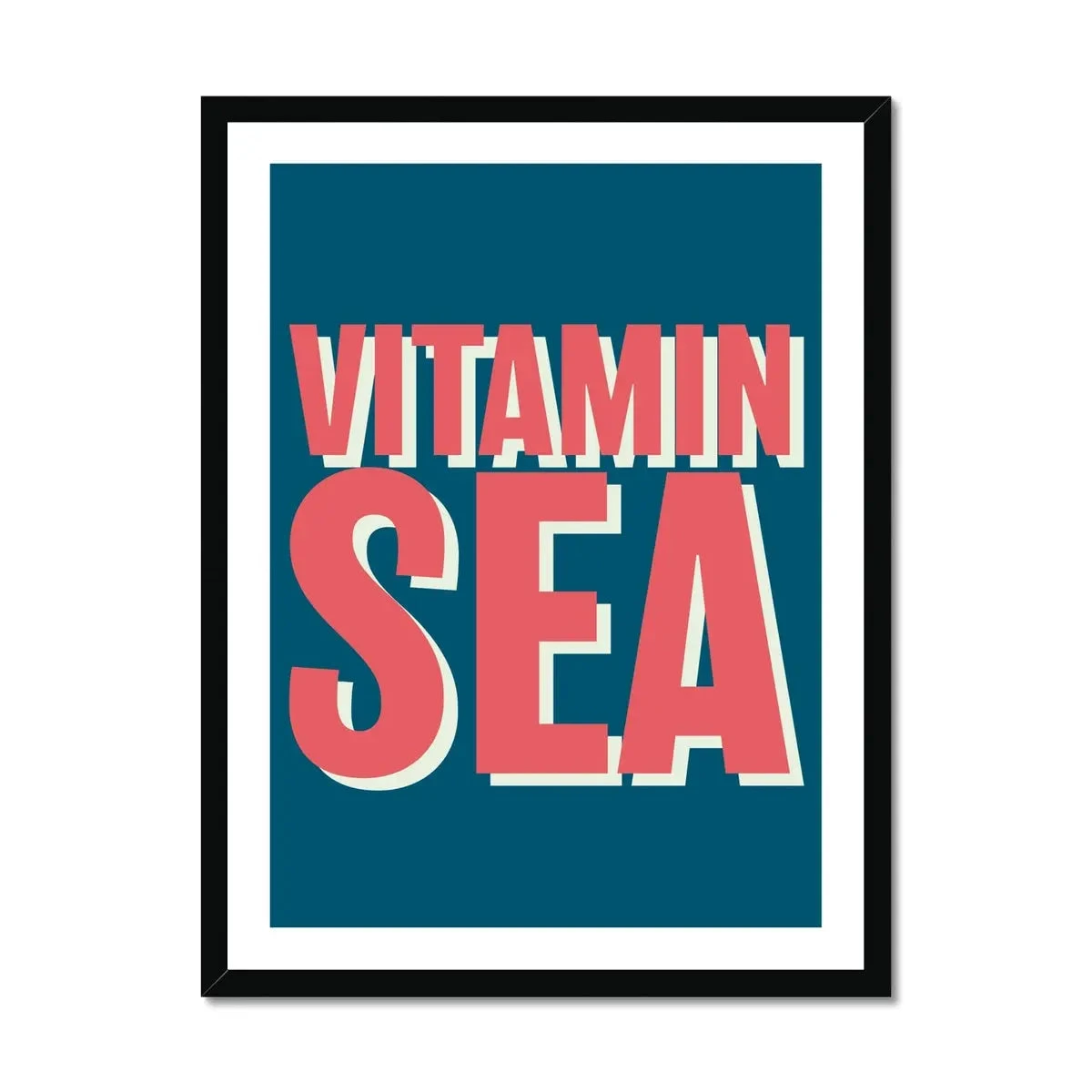Vitamin Sea Print | Marine Word Art Print - Framed Vitamin Sea Print | Marine Word Art Print - Framed -Beach House Art Vitamin Sea Marine Framed Print Fine art Beach House Art 1650795858