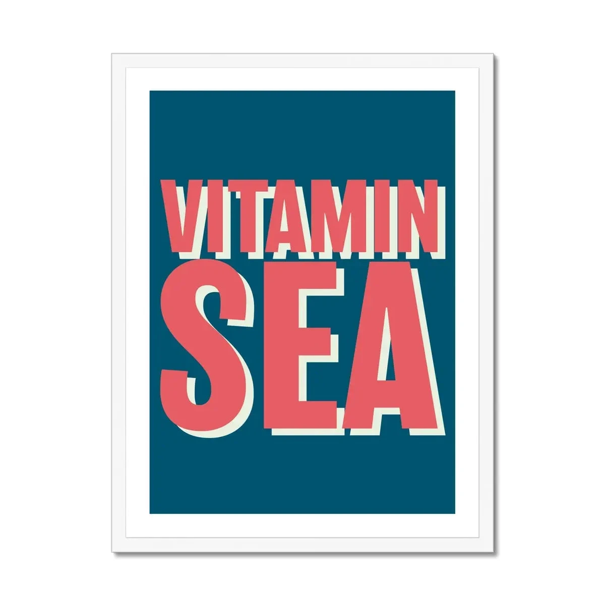 Vitamin Sea Print | Marine Word Art Print - Framed Vitamin Sea Print | Marine Word Art Print - Framed -Beach House Art Vitamin Sea Marine Framed Print Fine art Beach House Art 1650795861