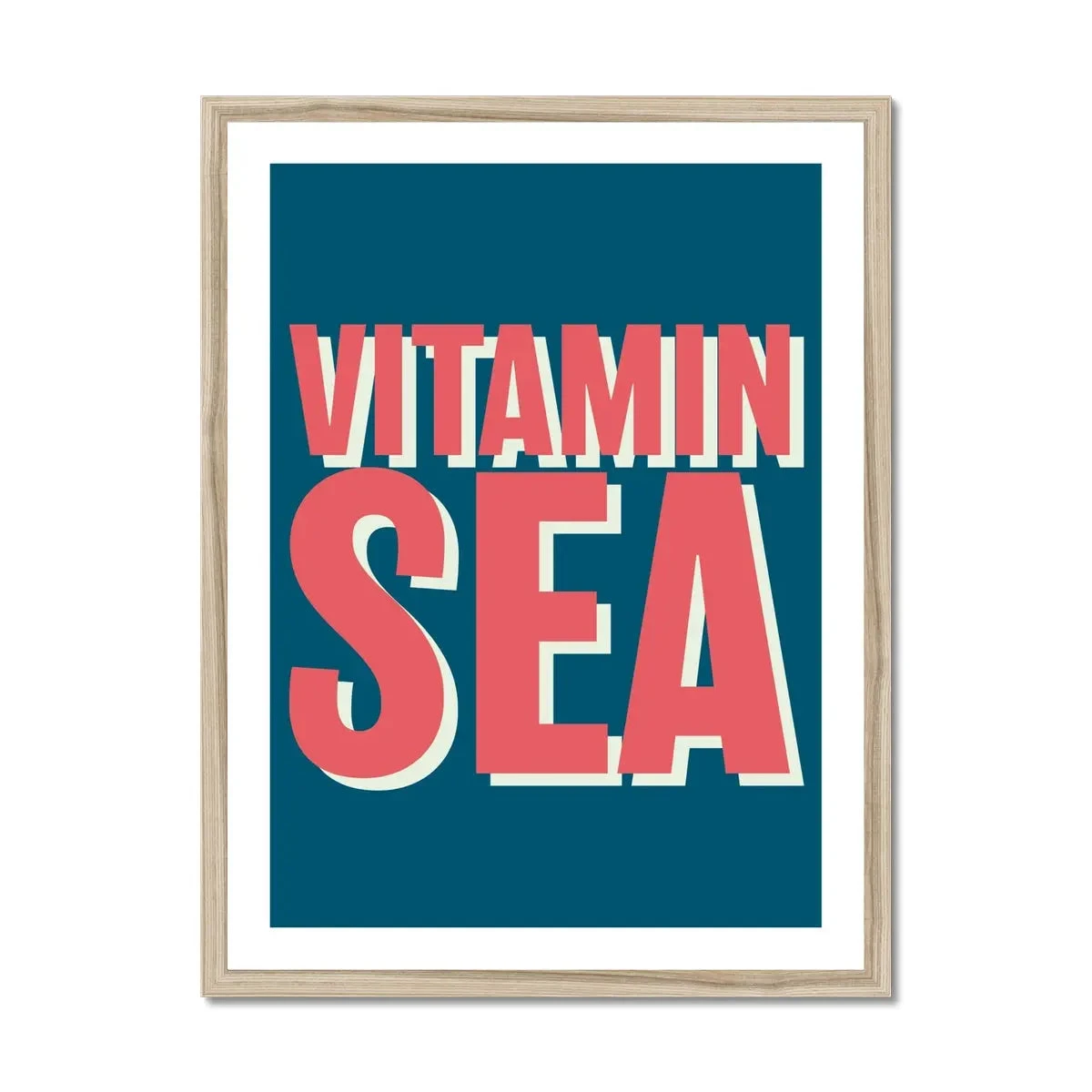 Vitamin Sea Print | Marine Word Art Print - Framed Vitamin Sea Print | Marine Word Art Print - Framed -Beach House Art Vitamin Sea Marine Framed Print Fine art Beach House Art 1650795863