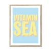 Vitamin Sea (Sky Blue) Word Art Print - Framed -Beach House Art Vitamin Sea Sky Blue Word Art Print Framed Home Garden Decor Artwork Posters Prints Visual Artwork Beach House Art 1659002878