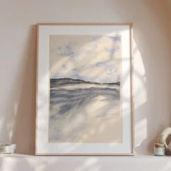 Watercolour Bay Painting | Modern Coastal Art - Framed -Beach House Art WatercolourBay Arch 052f172c cc11 4a38 9d31 123659904731