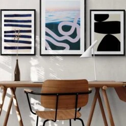 Wave Set Print No 2 | Coastal Line Art - Framed 6 Wave Set Print No 2 | Coastal Line Art - Framed -Beach House Art Wave Set No 2 Framed Print Wall Art Beach House Art 1650734398