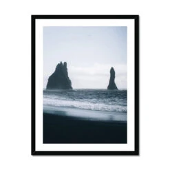 Winter Coast 3 Black & White Photography Print - Framed