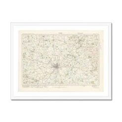 Vintage York Map Print | Map Print Of York - Framed -Beach House Art York Vintage Map Print Map Print of York Framed Print Fine art Beach House Art 1670616770