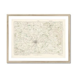 Vintage York Map Print | Map Print Of York - Framed