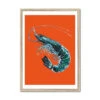 Prawn Print | Shellfish Kitchen Wall Art | Prawn Painting On Orange Background - Framed -Beach House Art a27a1a78 03d1 4d86 890a b316abf847bd 158d5ba5 1e72 4cf6 b732 6d5ff975446b