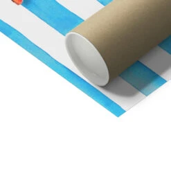 Lobster Painting On Blue Stripe | Kitchen Wall Art - Unframed -Beach House Art a576848f 05cb 45f2 98d7 c54cfa3febaa