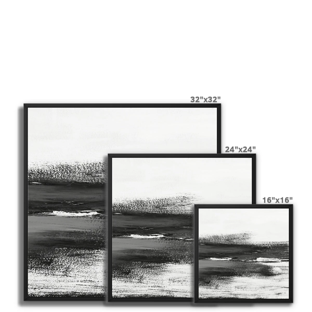 Monochrome Coast Painting | Black & White Beach Painting - Framed Canvas Monochrome Coast Painting | Black & White Beach Painting - Framed Canvas -Beach House Art a6da8c0d 99c8 4f6a abdd 07ff2864b1d9