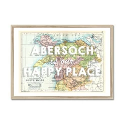 Abersoch Is Our Happy Place Quote On Vintage North Wales Map Wall Art - Framed -Beach House Art adec3a17 f6fc 4c53 9c57 24ce95423253