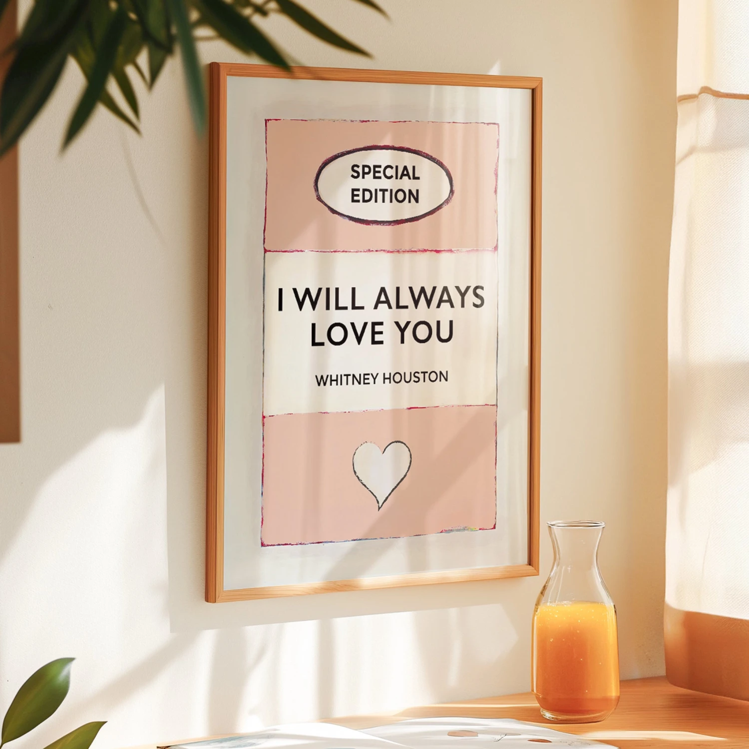 I Will Always Love You | Salmon Pink | Book Cover Art Print - Unframed I Will Always Love You | Salmon Pink | Book Cover Art Print - Unframed -Beach House Art always slmon