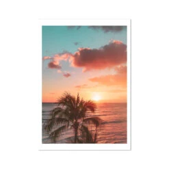 Beach Sunset Photography Print - Unframed